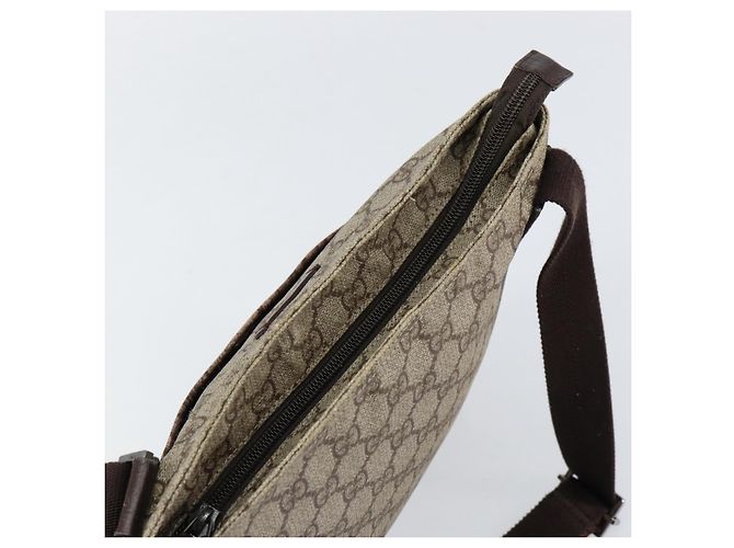 Borsa a spalla GG Supreme in PVC beige e argento di GUCCI 141626 Auth ep12076 - vista 6