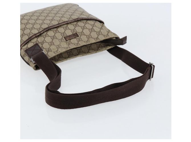Borsa a spalla GG Supreme in PVC beige e argento di GUCCI 141626 Auth ep12076 - vista 7