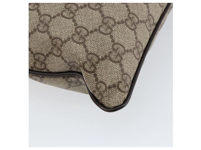 Borsa a spalla GG Supreme in PVC beige e argento di GUCCI 141626 Auth ep12076 - vista 9