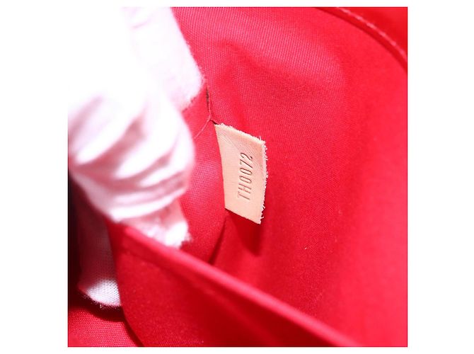 LOUIS VUITTON Monogram Vernis Reade MM Borsa a Mano Rossa M91086 LV Auth ep12185 Rosso - vista 12