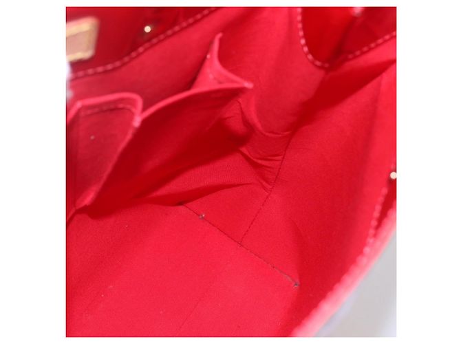 LOUIS VUITTON Monogram Vernis Reade MM Borsa a Mano Rossa M91086 LV Auth ep12185 Rosso - vista 18
