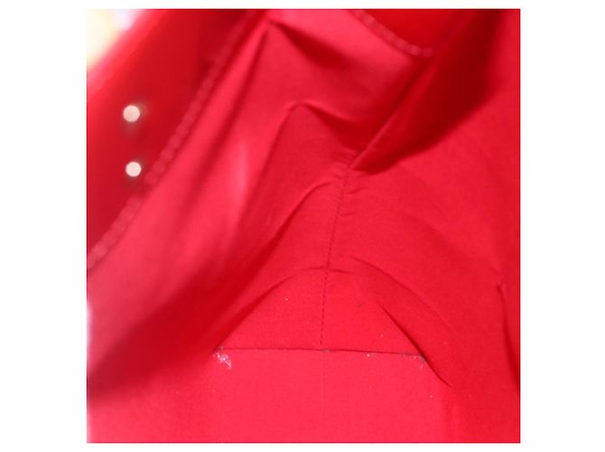 LOUIS VUITTON Monogram Vernis Reade MM Borsa a Mano Rossa M91086 LV Auth ep12185 Rosso - vista 19