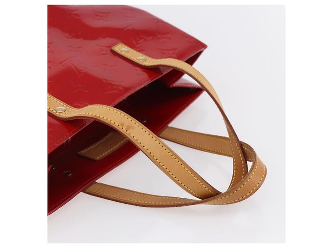 LOUIS VUITTON Monogram Vernis Reade MM Borsa a Mano Rossa M91086 LV Auth ep12185 Rosso - vista 7
