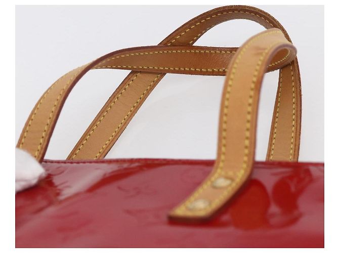 LOUIS VUITTON Monogram Vernis Reade MM Borsa a Mano Rossa M91086 LV Auth ep12185 Rosso - vista 8