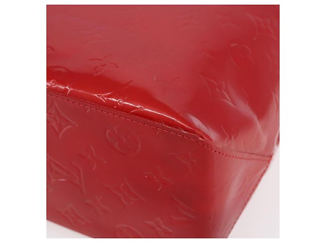 LOUIS VUITTON Monogram Vernis Reade MM Borsa a Mano Rossa M91086 LV Auth ep12185 Rosso - vista 9