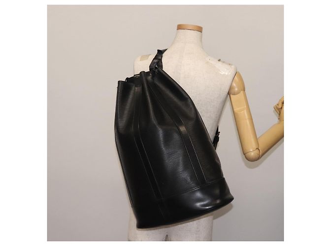 LOUIS VUITTON Borsa a Spalla Epi Randonnee GM Nera M43082 LV Auth bs29041 Nero - vista 20