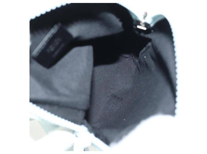 FENDI Baguette Handy-Tasche Schultertasche Nylon Hellblau Auth 151373M - Ansicht 10