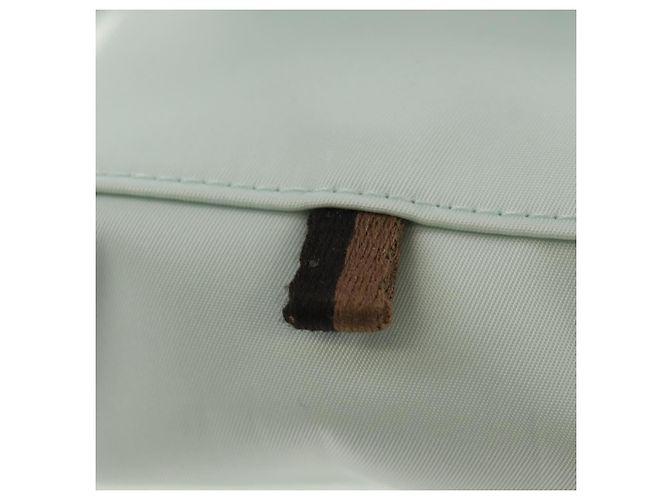 FENDI Baguette Handy-Tasche Schultertasche Nylon Hellblau Auth 151373M - Ansicht 18