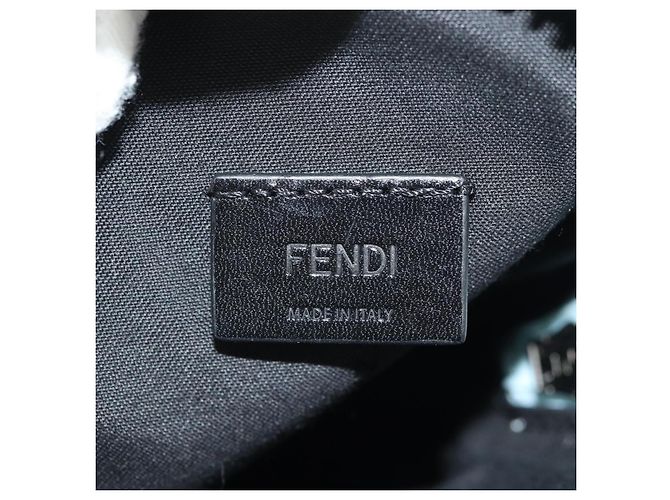 FENDI Baguette Handy-Tasche Schultertasche Nylon Hellblau Auth 151373M - Ansicht 23