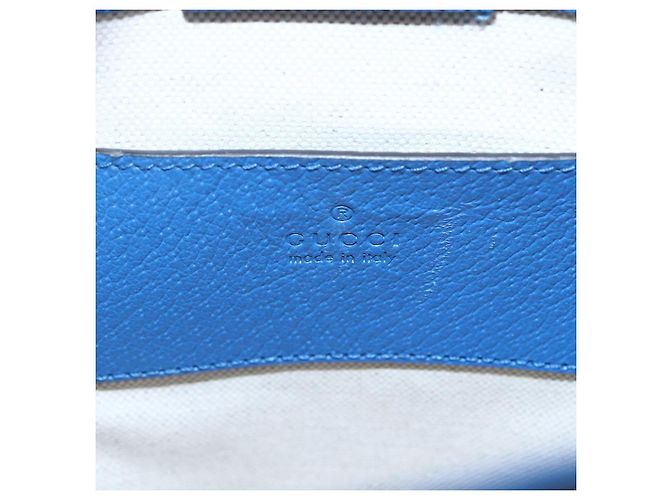 Borsa a mano GUCCI GG Supreme PVC 2in1 Beige Blu Auth 154072SAM - vista 19