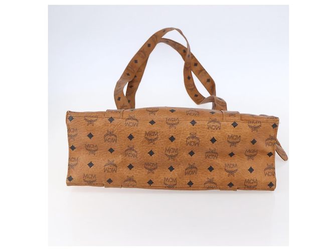 Borsa a Spalla MCM Logogram Vicetos in Pelle PVC Marrone Oro Auth gh1241 D'oro - vista 5