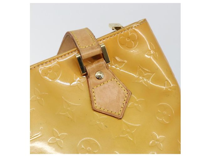 LOUIS VUITTON Bolsa de Mão Houston Monogram Vernis Bege M91004 LV Auth th6384 - vista 18