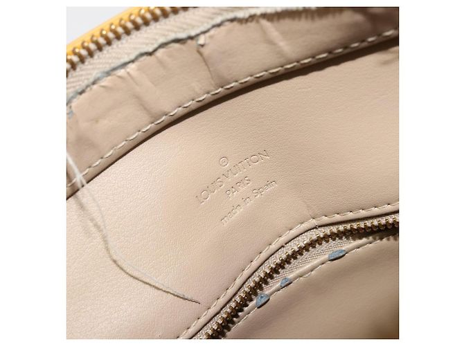 LOUIS VUITTON Bolsa de Mão Houston Monogram Vernis Bege M91004 LV Auth th6384 - vista 20
