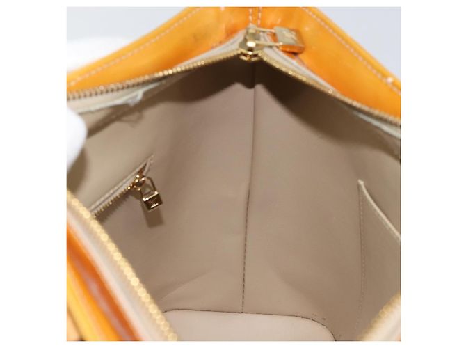 LOUIS VUITTON Bolsa de Mão Houston Monogram Vernis Bege M91004 LV Auth th6384 - vista 21