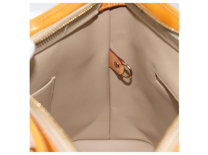 LOUIS VUITTON Bolsa de Mão Houston Monogram Vernis Bege M91004 LV Auth th6384 - vista 22