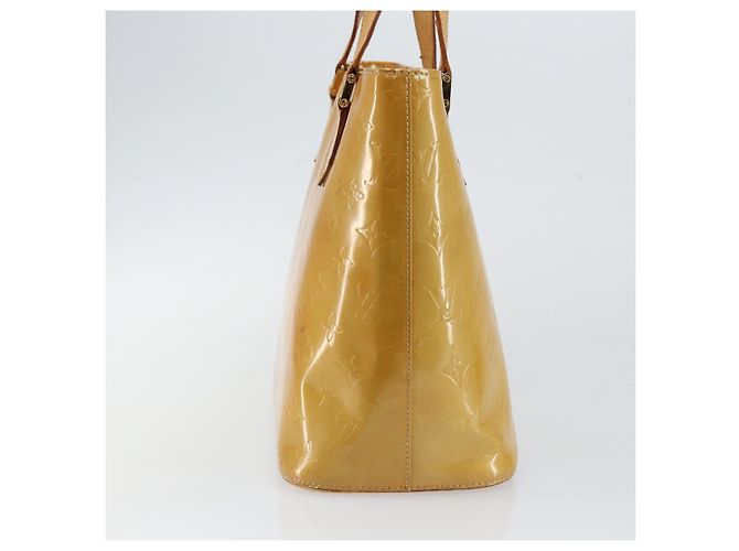 LOUIS VUITTON Bolsa de Mão Houston Monogram Vernis Bege M91004 LV Auth th6384 - vista 4