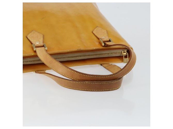 LOUIS VUITTON Bolsa de Mão Houston Monogram Vernis Bege M91004 LV Auth th6384 - vista 7