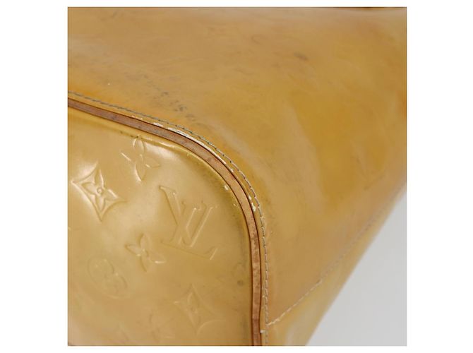 LOUIS VUITTON Bolsa de Mão Houston Monogram Vernis Bege M91004 LV Auth th6384 - vista 8