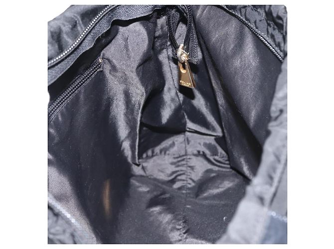 Céline Borsa Tote CELINE Nylon Smalto 2in1 Nero Oro Auth BA6881 D'oro - vista 18
