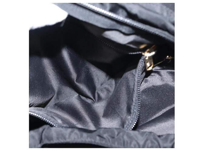 Céline Borsa Tote CELINE Nylon Smalto 2in1 Nero Oro Auth BA6881 D'oro - vista 20