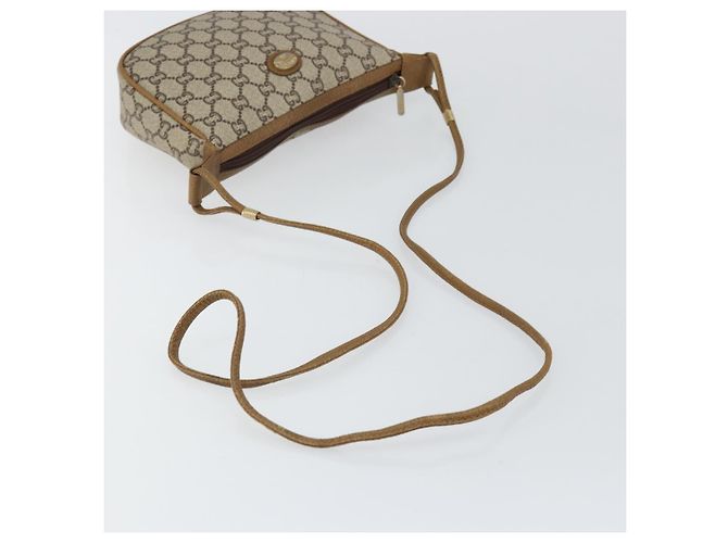 Borsa a Spalla GUCCI GG PLUS in Tela Pelle PVC Beige Auth th6401 - vista 7