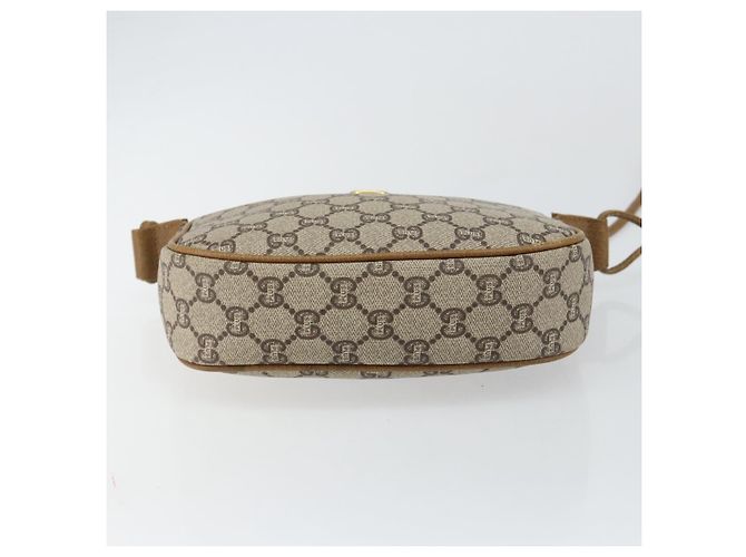 Borsa a Spalla GUCCI GG PLUS in Tela Pelle PVC Beige Auth th6401 - vista 9