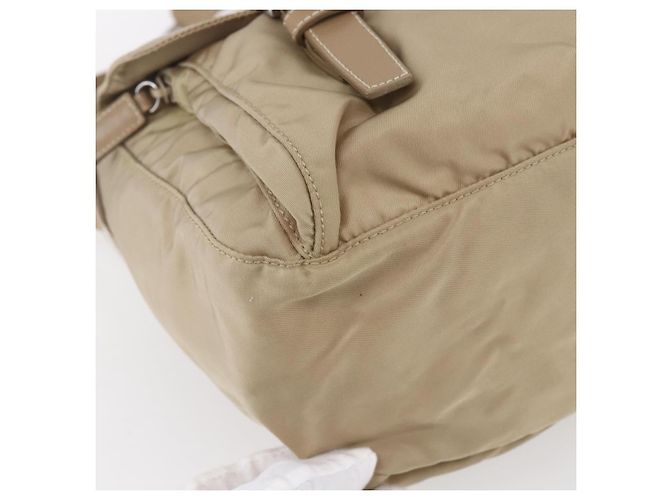 Bolsa de Ombro PRADA Nylon Bege Prata Autêntica mr1533 - vista 16