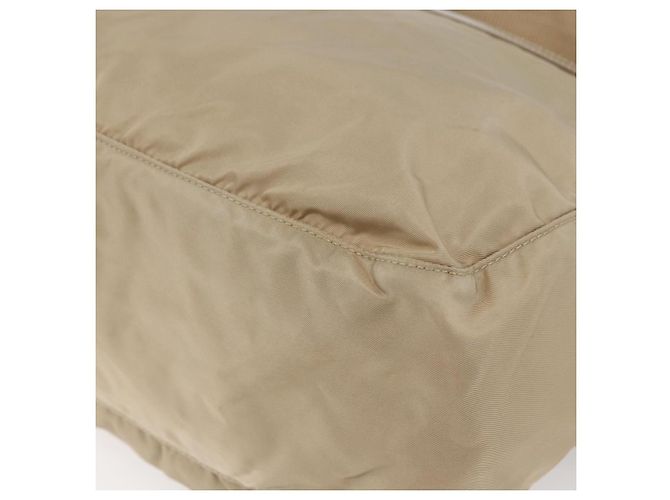 Bolsa de Ombro PRADA Nylon Bege Prata Autêntica mr1533 - vista 17