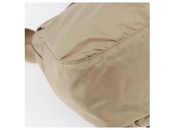 Bolsa de Ombro PRADA Nylon Bege Prata Autêntica mr1533 - vista 18
