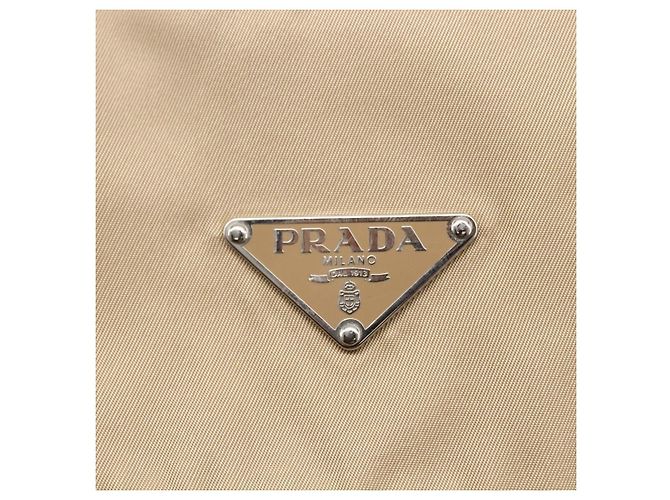 Bolsa de Ombro PRADA Nylon Bege Prata Autêntica mr1533 - vista 19