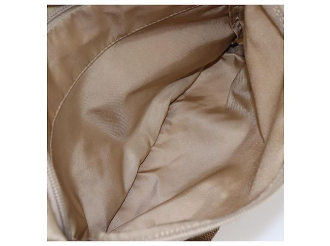 Bolsa de Ombro PRADA Nylon Bege Prata Autêntica mr1533 - vista 26