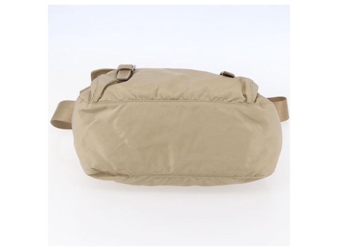 Bolsa de Ombro PRADA Nylon Bege Prata Autêntica mr1533 - vista 5