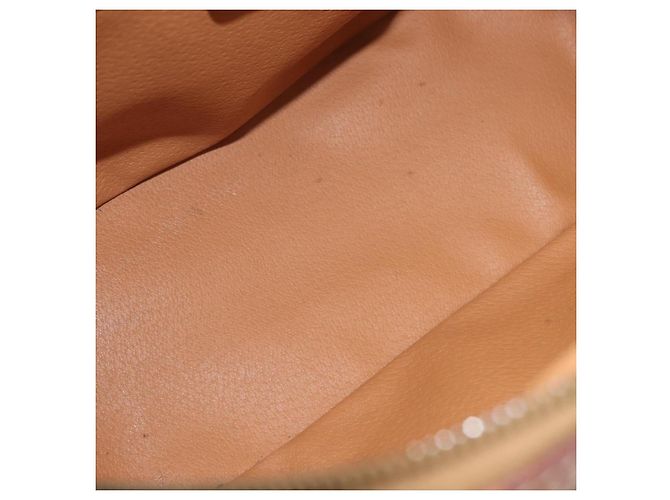 Céline Borsa a mano in tela Macadam CELINE in pelle PVC marrone oro Auth ka213 D'oro - vista 11