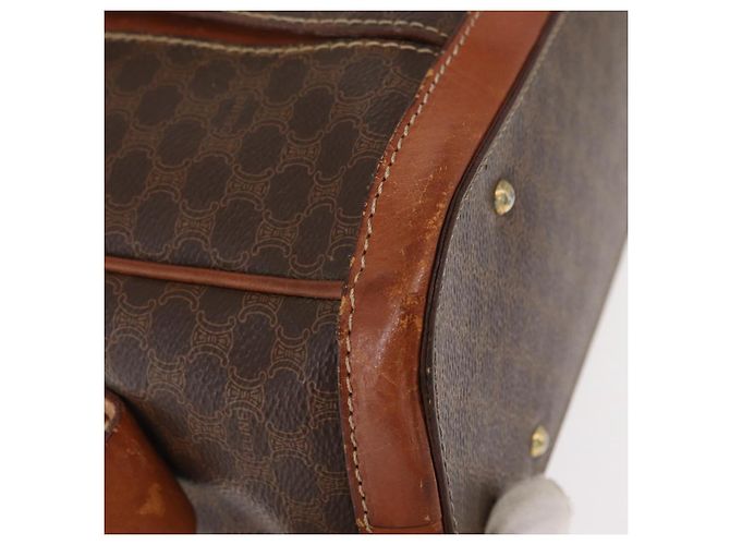 Céline Borsa a mano in tela Macadam CELINE in pelle PVC marrone oro Auth ka213 D'oro - vista 15
