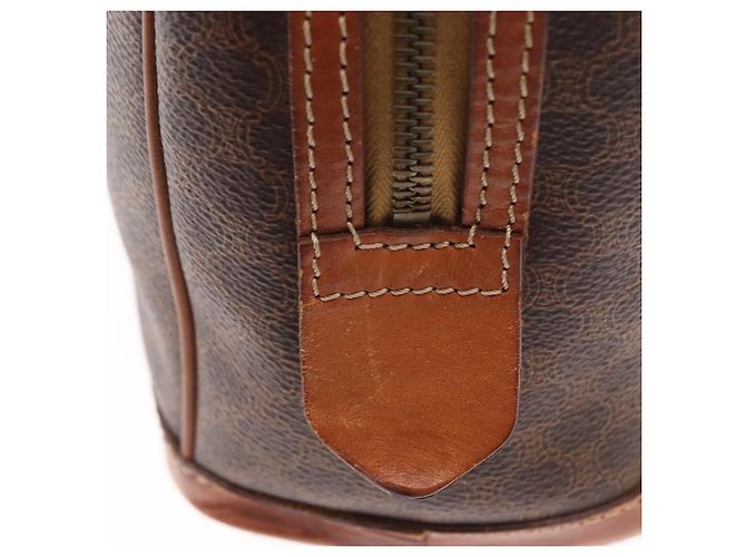 Céline Borsa a mano in tela Macadam CELINE in pelle PVC marrone oro Auth ka213 D'oro - vista 19