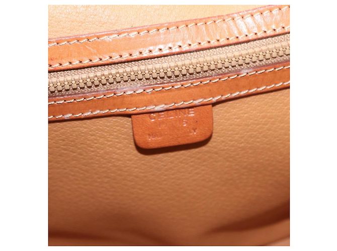 Céline Borsa a mano in tela Macadam CELINE in pelle PVC marrone oro Auth ka213 D'oro - vista 20