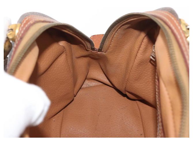 Céline Borsa a mano in tela Macadam CELINE in pelle PVC marrone oro Auth ka213 D'oro - vista 22