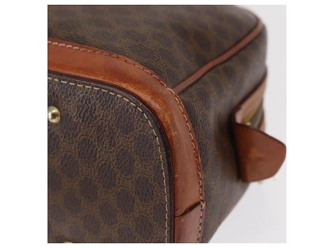 Céline Borsa a mano in tela Macadam CELINE in pelle PVC marrone oro Auth ka213 D'oro - vista 9