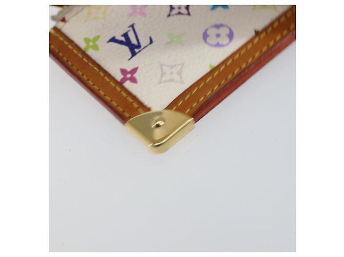 LOUIS VUITTON Monogramm Multicolor Pochette Cles Tasche Weiß M92655 Auth 152662 - Ansicht 14