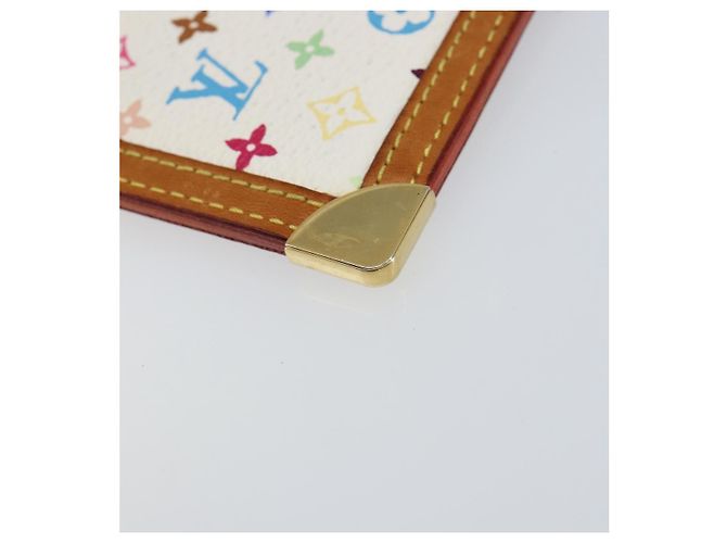 LOUIS VUITTON Monogramm Multicolor Pochette Cles Tasche Weiß M92655 Auth 152662 - Ansicht 16