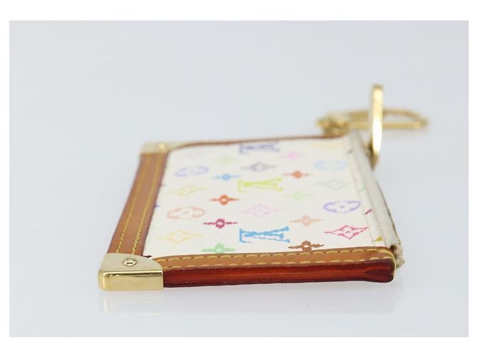 LOUIS VUITTON Monogramm Multicolor Pochette Cles Tasche Weiß M92655 Auth 152662 - Ansicht 3