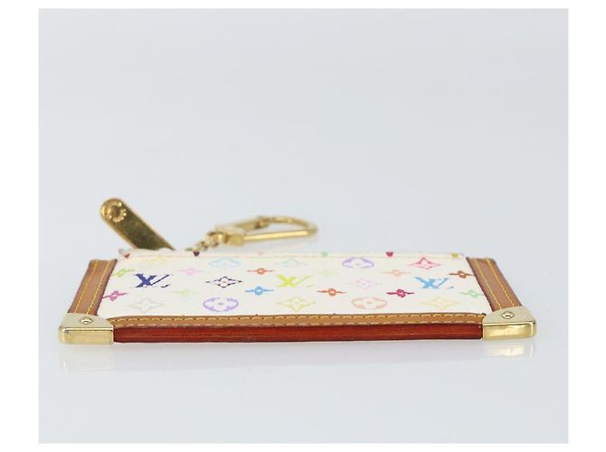 LOUIS VUITTON Monogramm Multicolor Pochette Cles Tasche Weiß M92655 Auth 152662 - Ansicht 6