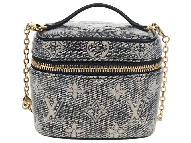 LOUIS VUITTON Monogram Laminierte Jacquard Microvanity Marine M82467 Auth 146365SAM Marineblau - Ansicht 13