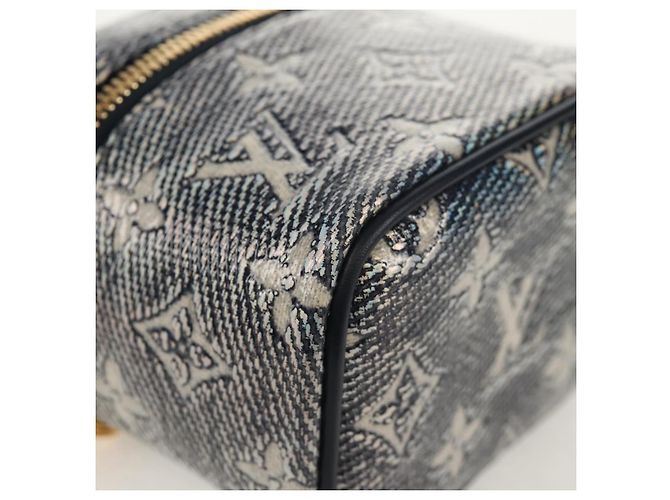 LOUIS VUITTON Monogram Laminierte Jacquard Microvanity Marine M82467 Auth 146365SAM Marineblau - Ansicht 16