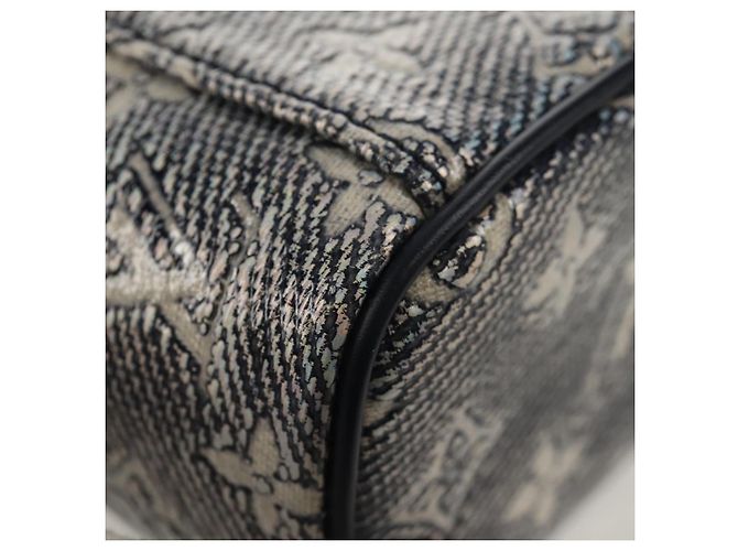 LOUIS VUITTON Monogram Laminierte Jacquard Microvanity Marine M82467 Auth 146365SAM Marineblau - Ansicht 18