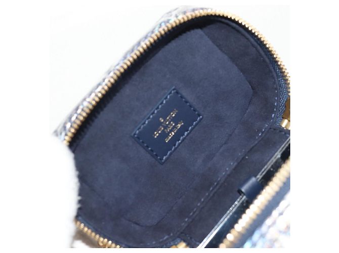 LOUIS VUITTON Monogram Laminierte Jacquard Microvanity Marine M82467 Auth 146365SAM Marineblau - Ansicht 24