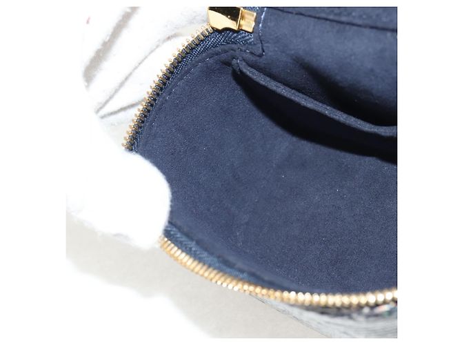 LOUIS VUITTON Monogram Laminierte Jacquard Microvanity Marine M82467 Auth 146365SAM Marineblau - Ansicht 26