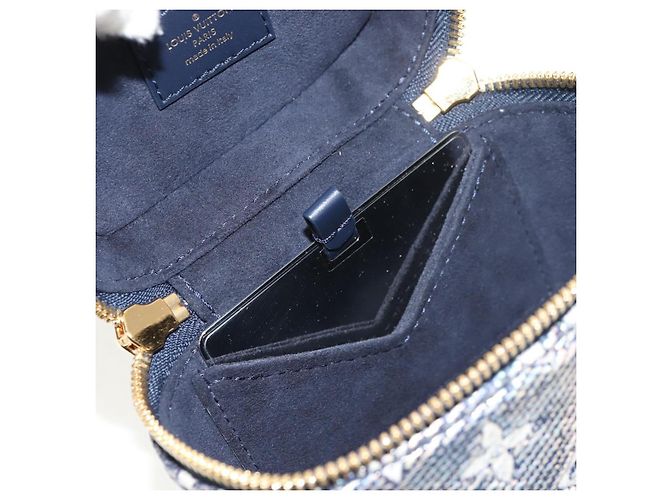 LOUIS VUITTON Monogram Laminierte Jacquard Microvanity Marine M82467 Auth 146365SAM Marineblau - Ansicht 29