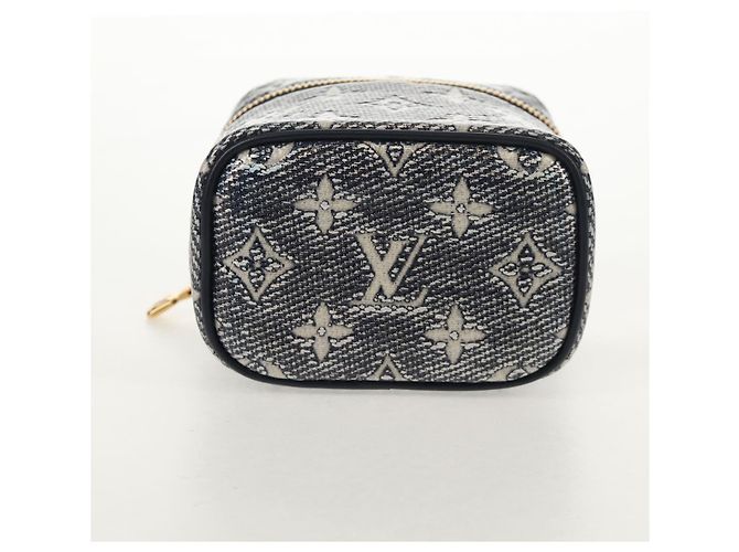 LOUIS VUITTON Monogram Laminierte Jacquard Microvanity Marine M82467 Auth 146365SAM Marineblau - Ansicht 5