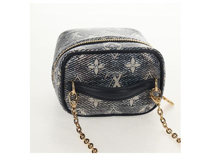 LOUIS VUITTON Monogram Laminierte Jacquard Microvanity Marine M82467 Auth 146365SAM Marineblau - Ansicht 6